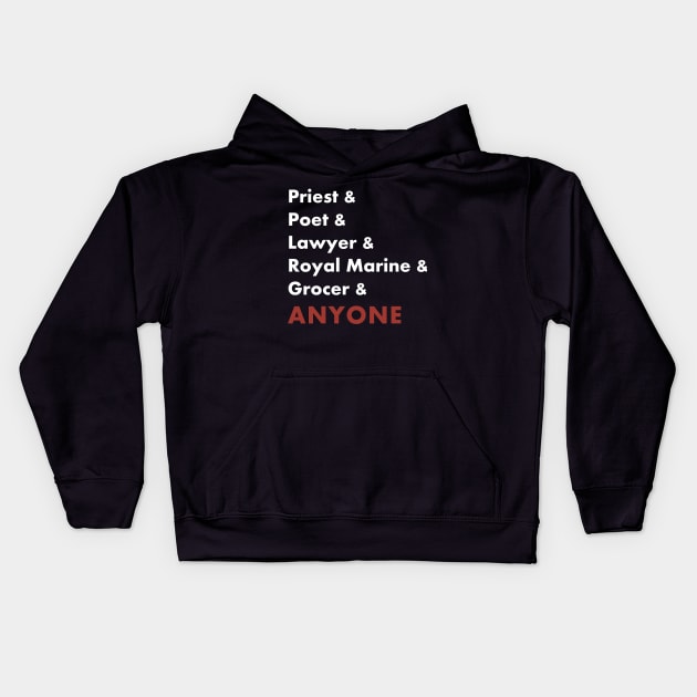 A Little Priest - Sweeney Todd the Musical Kids Hoodie by m&a designs